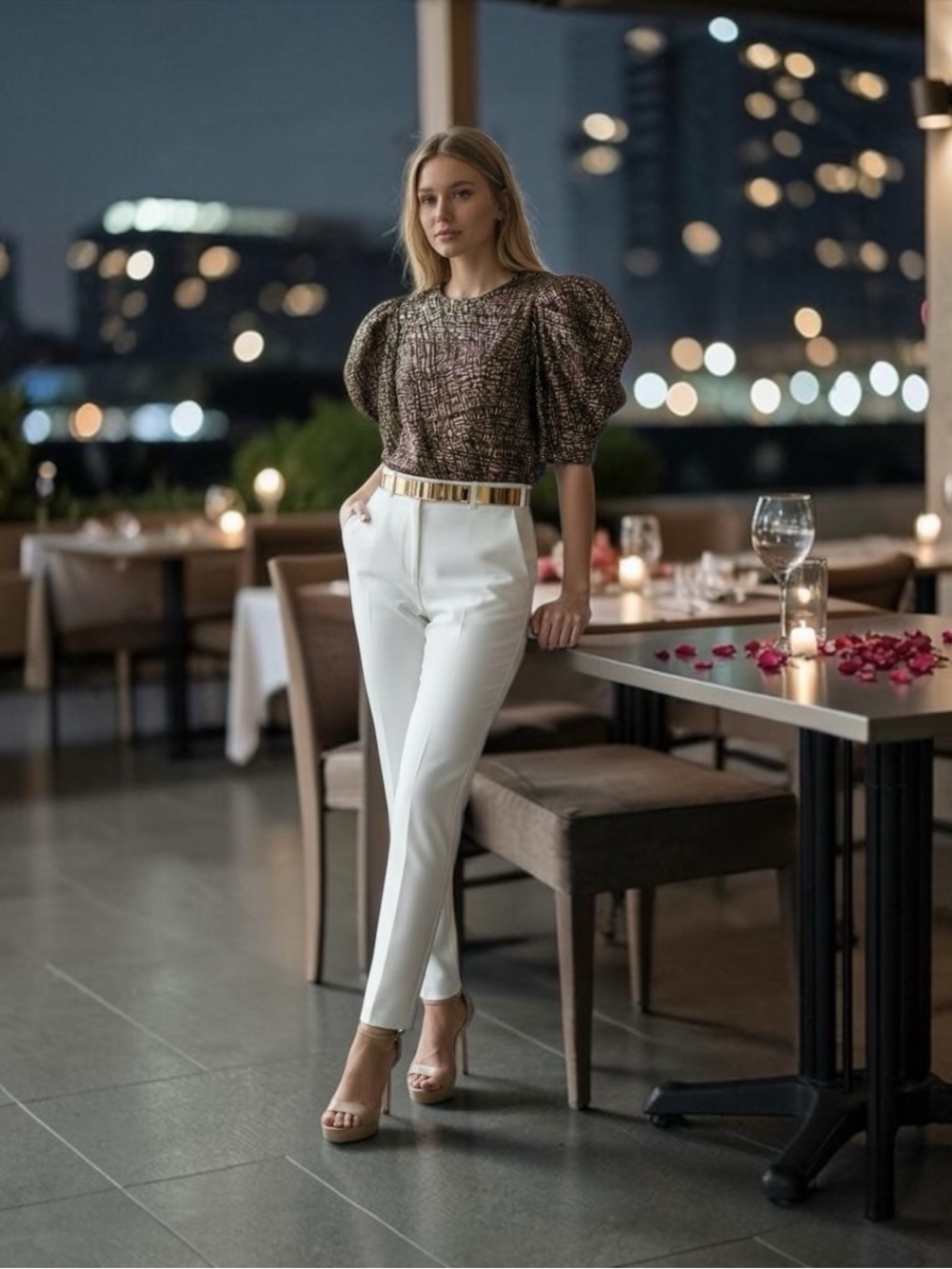 NWT Les Coyotes De Paris Mara Puff Sleeve Top Size 36 $450